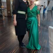 rochie verde cu trena