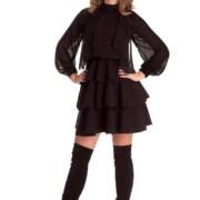 rochie volane neagra